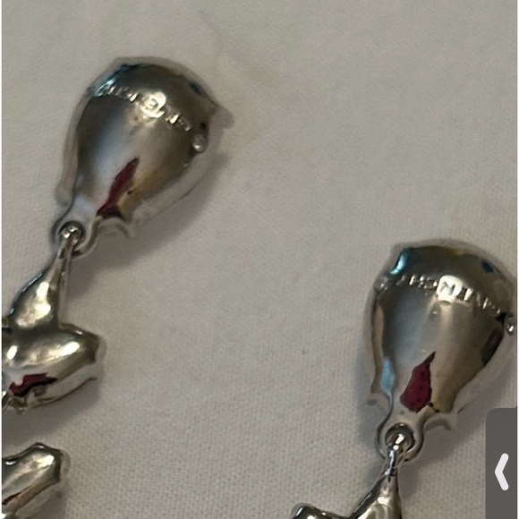 Givenchy Signed Rhinestone Dangle Earrings New - Picture 6 of 7